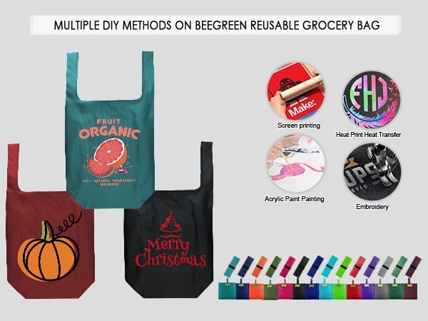 BeeGreen Marrs Reusable Grocery Bags Wholesale Gray Reusable Kitchen Bags Bulk - Image 8