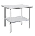 Hally Stainless Steel Table for Prep & Work 30 x 36 Inches, NSF Commercial by HallySinksTablesH
