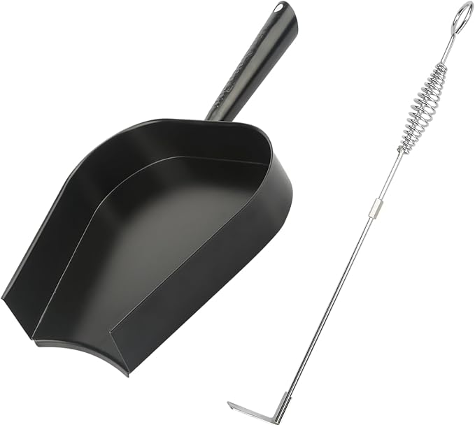 Ash Pan for Big Green Egg, Stainless Steel Ash Tool Kit Ash Tool Poker Rake Set - Image 4