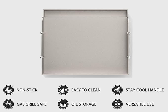 Utheer 17" x13" Nonstick Cast Iron Griddle - Image 7