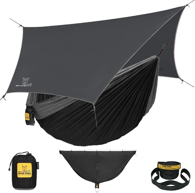 Wise Owl Outfitters Camping Hammock – 500lbs Portable Hammock by WiseOwlOutfitters