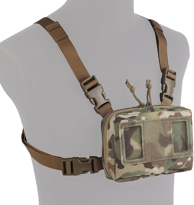 FoldPanel Tactical Chest Vest Pouch Set, Chest Rig Phone Mount as 4.7-6.7" - Image 3