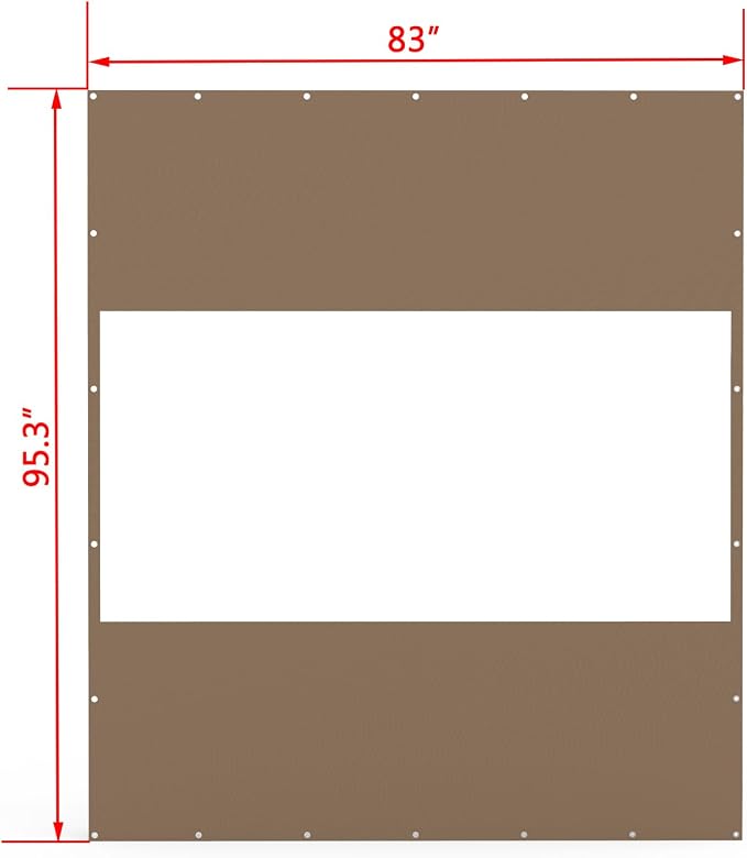 Domi Heavy Duty Outdoor Clear Panel Curtain, 18 oz Waterproof PVC Polyester - Image 7