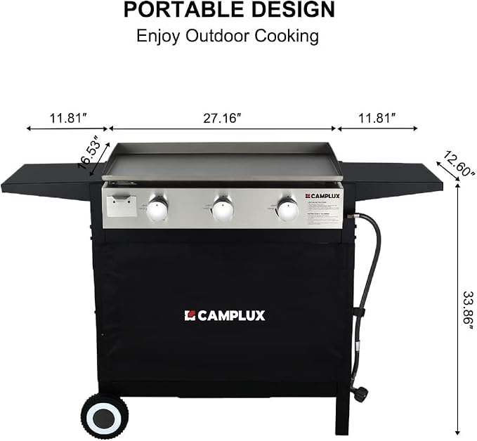 CAMPLUX Flat Top Griddle, Propane gas outdoor grill Griddle Cooking Station - Image 7
