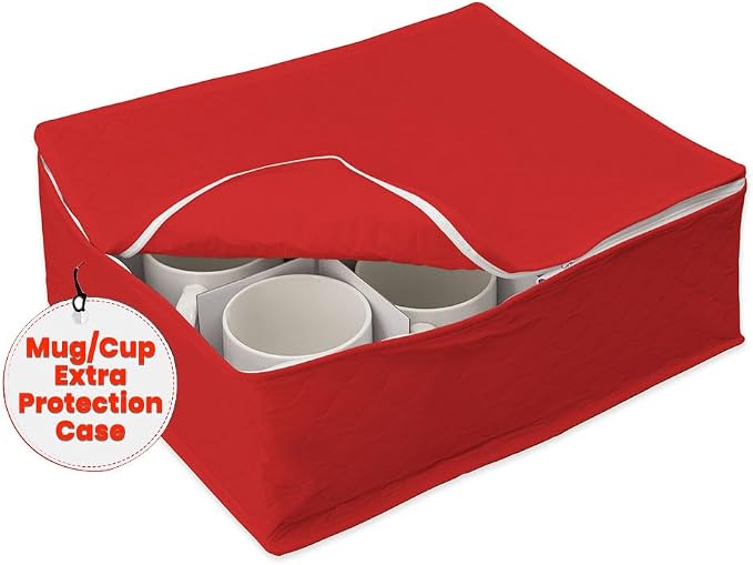 LAMINET Quilted Mug/Cup Storage Case by LAMINET
