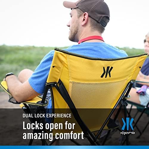 Camping Chair, XX-Large Folding Chair with Ripstop Polyester, Cayman Blue
