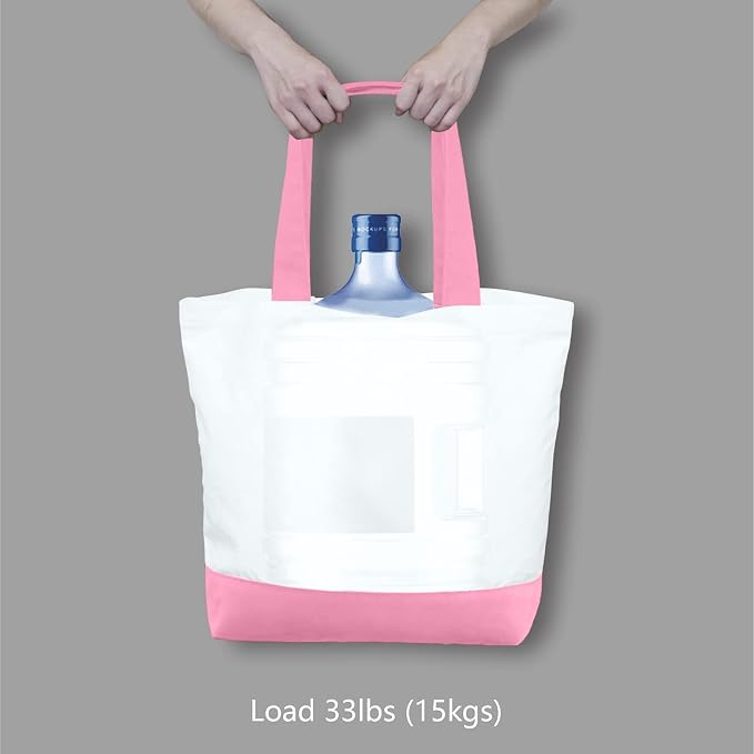 TOPDesign 1-Pack Super Strong Large 12oz Cotton Canvas Tote Bag, Reusable - Image 6