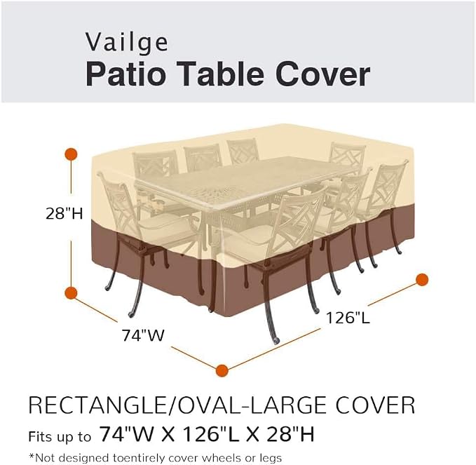Vailge Waterproof Patio Furniture Set Cover - Image 2
