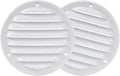 Repa Market 2-Pack 4 Inch Round Air Vent Cover/White Galvanized Steel Louvered by RepaMarket