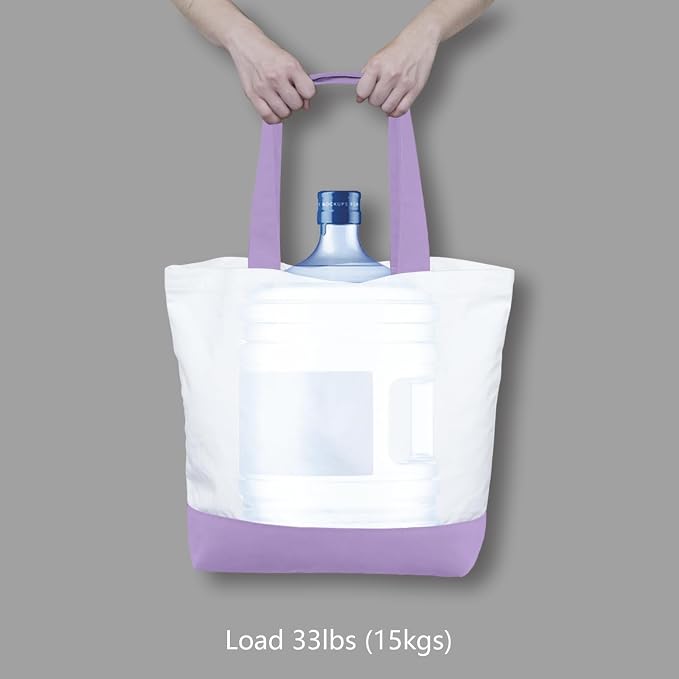 TOPDesign 1-Pack Super Strong Large 12oz Cotton Canvas Tote Bag, Reusable - Image 6