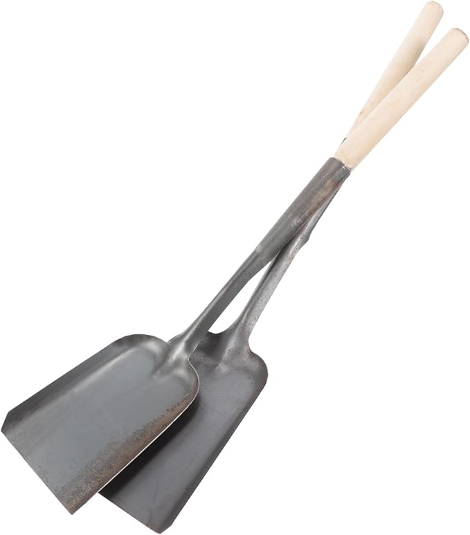 Garneck 2pcs Metal Ash Shovel Lightweight Portable Coal and Fireplace Scoop by GARNECK