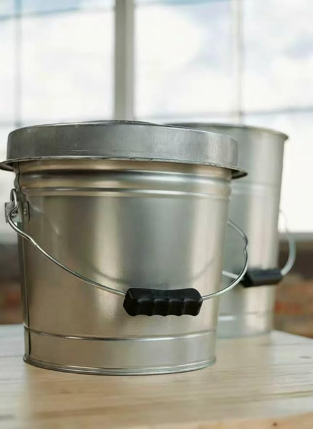 6-Gallon Galvanized Steel Storage Can - Image 3