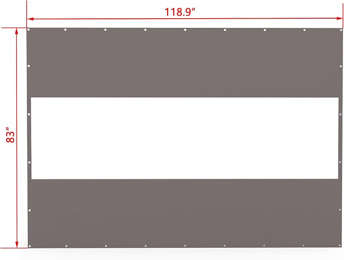 Domi Heavy Duty Outdoor Clear Panel Curtain, 18 oz Waterproof PVC Polyester - Image 7