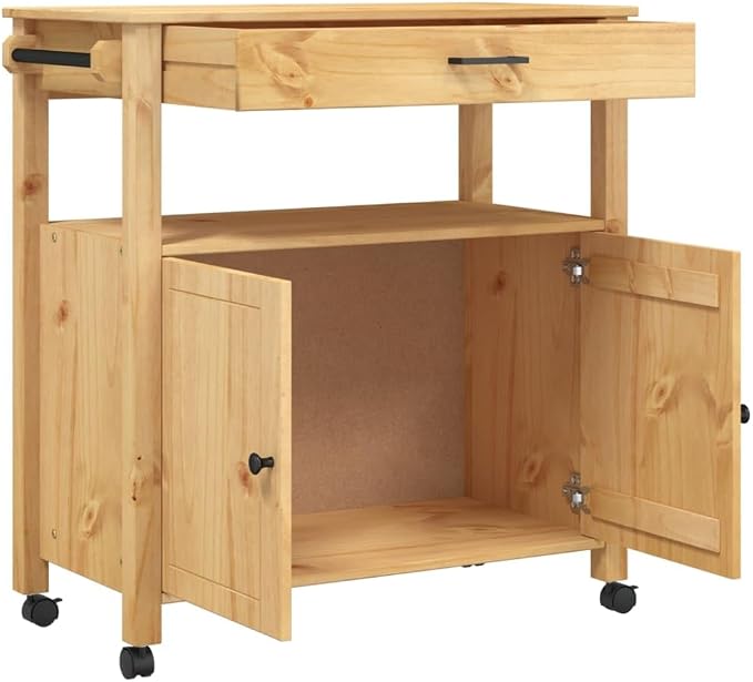 Kitchen Trolley Monza Rolling Kitchen Island Cart - Image 4
