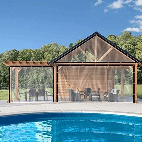 Covers & All Custom Clear Tarps Heavy Duty Waterproof Material, 18 oz Clear PVC - Image 4