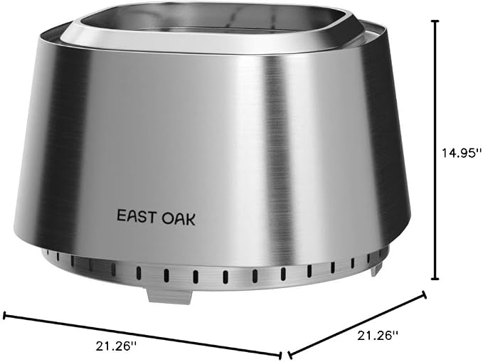 EAST OAK Camber Fire Pit Smokeless 21'' - Image 10
