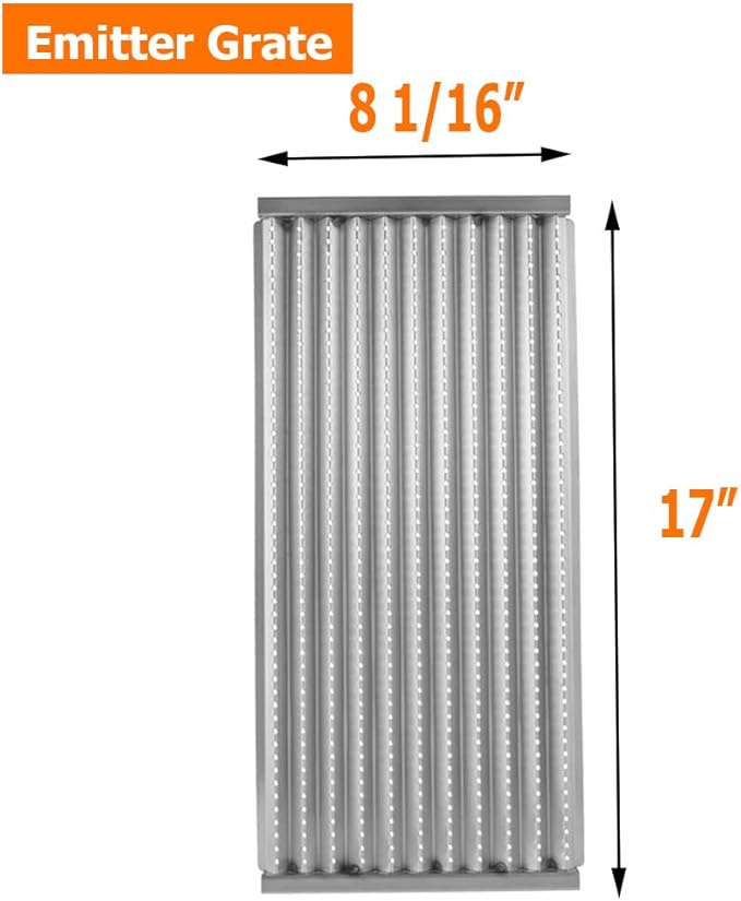 17" Grill Grates and Emitter for Charbroil TRU Infrared 3-Burner Gas Grill - Image 3
