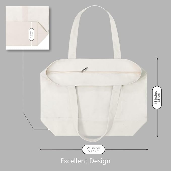 TOPDesign 1-Pack Canvas Tote Bag - Image 5