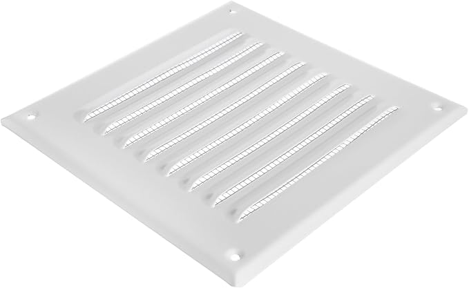 Square Ventilation Grille / 5" x 5" Inch Inside Measurement/White Metal Air - Image 4