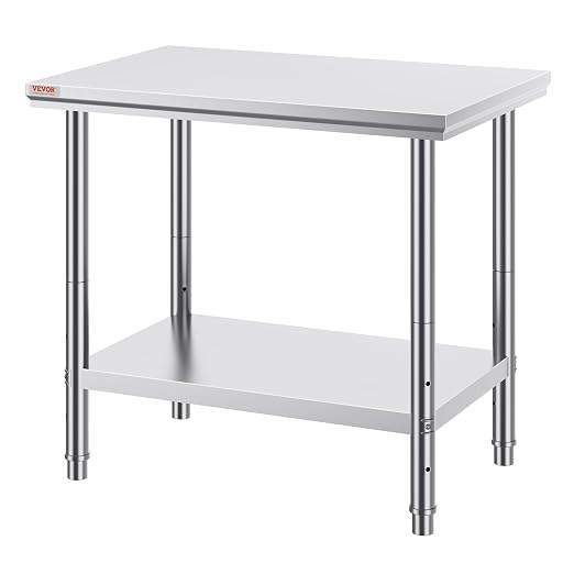 Vevor Stainless Steel 900x600x800 mm Commercial Kitchen Prep & Heavy Duty Metal - Image 9