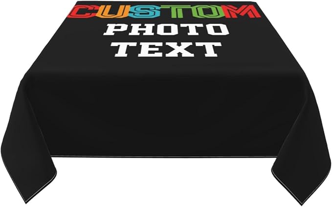 Custom Square Tablecloth, Design Your Logo Text Photo, Personalized Oil Proof - Image 8