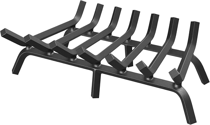 mestyl Fireplace Grate 24 Inch Heavy Duty Wrought Iron Fireplace Log Grate by MESTYL