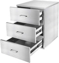 JIEJIN Outdoor Kitchen Drawers Stainless Steel Triple BBQ Island Drawer Flush by JIEJIN