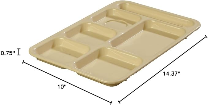 Carlisle FoodService Products / Brands-P614R25 Rectangular Tray w/ Compartments - Image 6