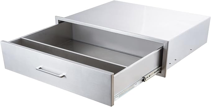 Outdoor Kitchen Single Drawer Stainless Steel BBQ Enlarger -30" W x 10" H x 23" - Image 5