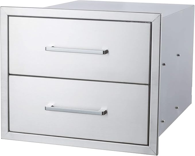 18" W x 15" H x 23" D Stainless Steel Outdoor Kitchen Drawers BBQ Drawers by Unknown