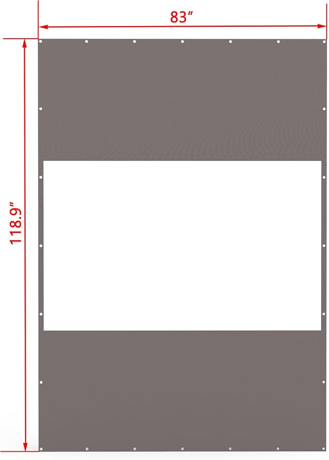 Domi Heavy Duty Outdoor Clear Panel Curtain, 18 oz Waterproof PVC Polyester - Image 7