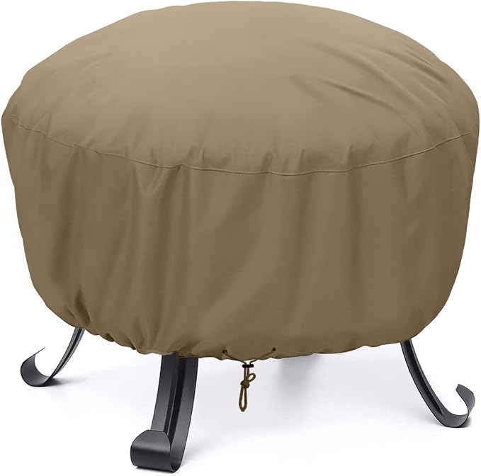 SunPatio Outdoor Round Fire Pit Cover 32 inch, Heavy Duty Waterproof Fire Pit by SunPatio
