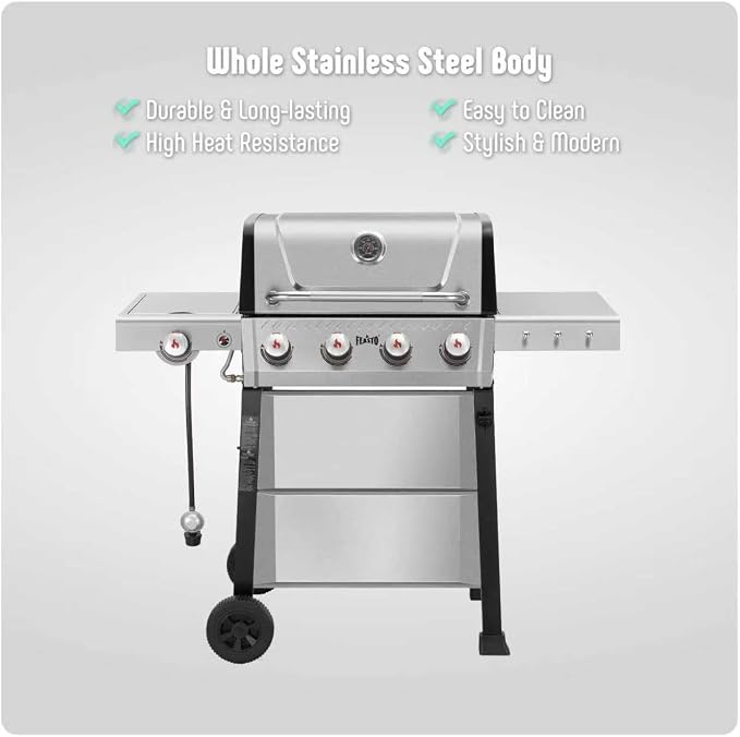 All Stainless Steel 4+1 Burner Gas BBQ Grill, Outdoor Propane Grill - Image 7