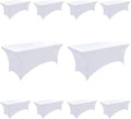 10-Pack 8ft White Spandex Table Covers by Unknown