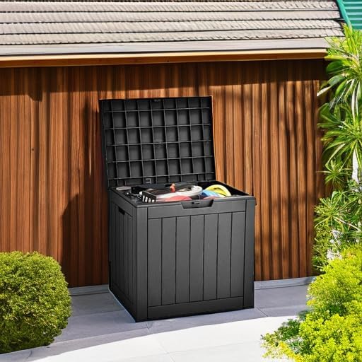 YITAHOME 31 Gallon Outdoor Storage Deck Box, Waterproof Resin Package Delivery - Image 5