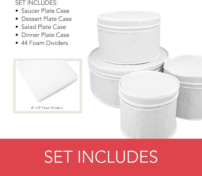 LAMINET 4 Piece Quilted Plate Storage Set - Image 3
