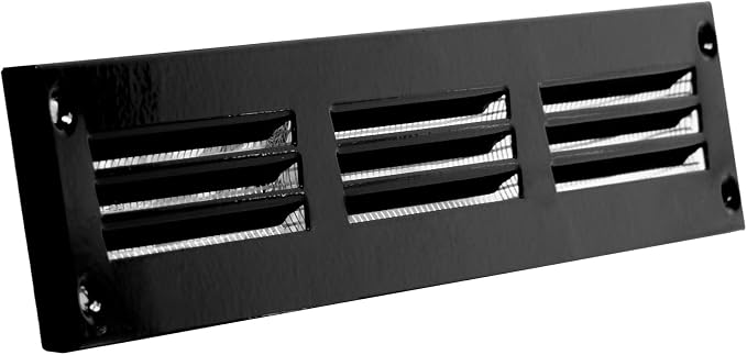 Repa Market 12x2 Inch Air Vent Cover/Black Galvanized Steel Louvered Grill Cover - Image 9