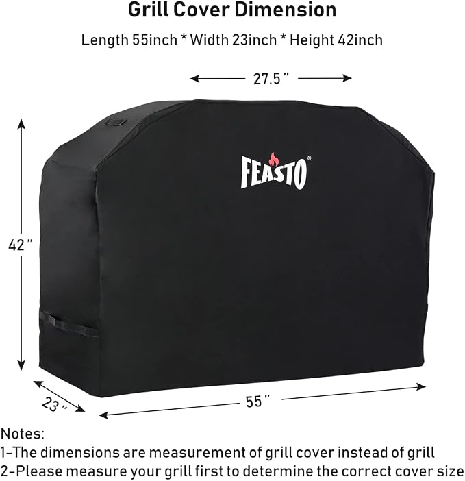 BBQ Grill Cover, 55 Inch Heavy Duty Waterproof Gas Grill Cover - Image 3