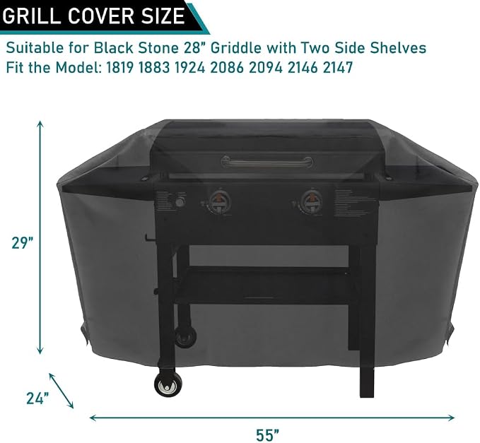 ZJYWSCH Griddle Cover for Blackstone 28" Griddle w/Hood Dual Shelf Flat Top - Image 2