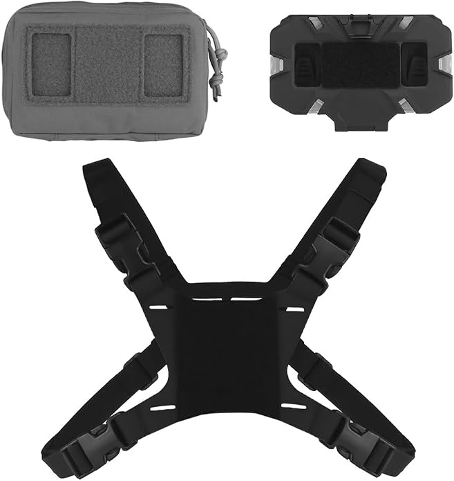 FoldPanel Tactical Chest Vest Pouch Set, Chest Rig Phone Mount as 4.7-6.7" - Image 6