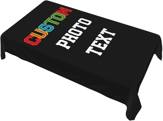 Custom Rectangle Table Cloth, Add Your Own Photo Logo Text, Personalized - Image 9