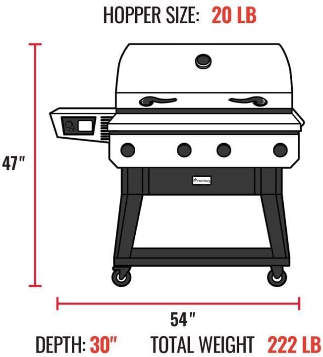 recteq X-Fire Pro 825 Wood Pellet Smoker Grill, Wi-Fi Electric Pellet Grills - Image 5