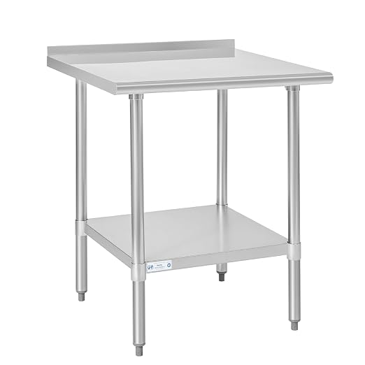 Hally Stainless Steel Table for Prep & Work 30 x 30 Inches, NSF Commercial by HallySinksTablesH