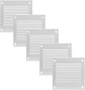Vent Systems 4'' x 4'' Inch Pack of 5 White Air Vent Cover Metal Air Return by VentSystems