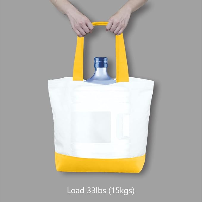 TOPDesign 1-Pack Super Strong Large 12oz Cotton Canvas Tote Bag, Reusable - Image 6