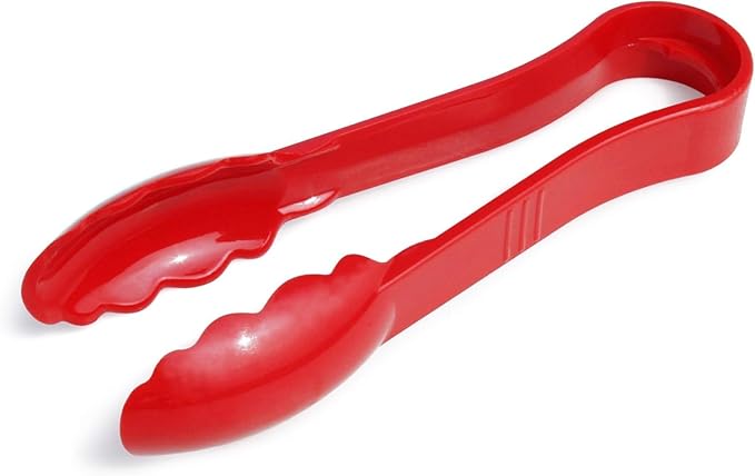 Serving Tongs, Set of 12, Red Food-Safe Polycarbonate