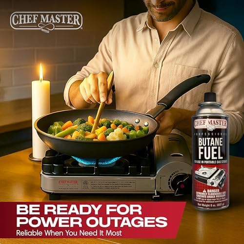 Chef Master 4x 8oz Butane Fuel Canister - Image 8