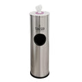 Tazza Gym Wipe Dispenser with Stainless Steel Floor Stand, Built-in Trash Can by Tazza