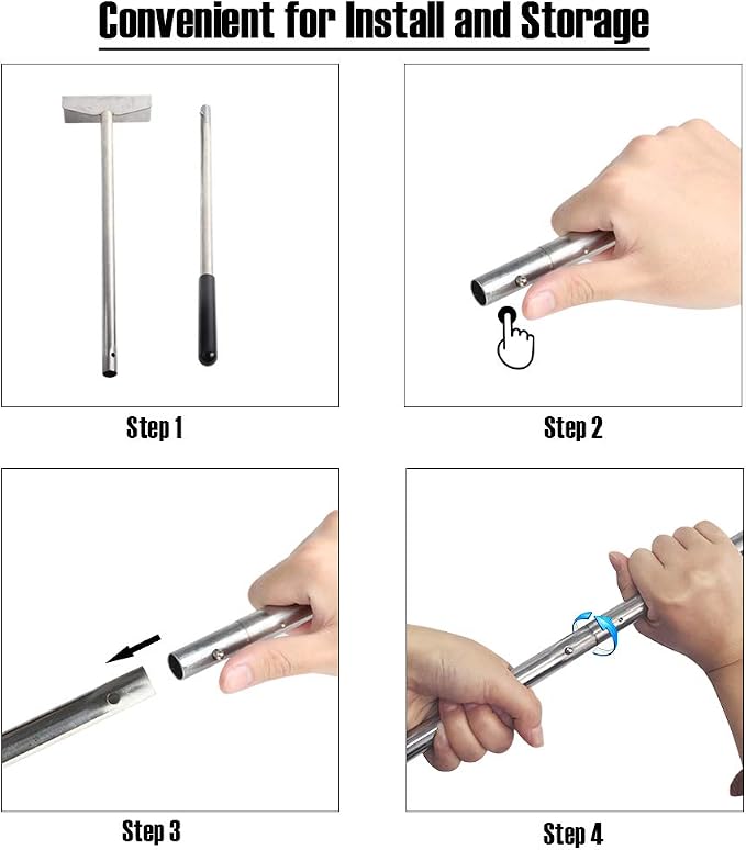 Charcoal Grill Rake Grill Ash Tool Accessories, Charcoal Kettle Grill Pizza - Image 4