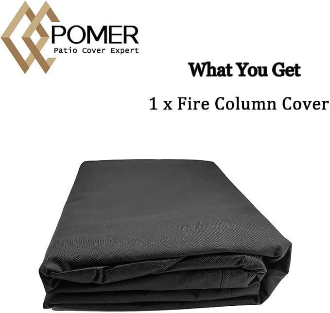 POMER Patio Bonfire Fireplace Cover, Round Fire Pit Cover - Image 6